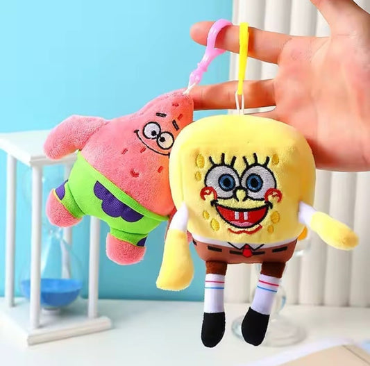 SpongeBob or Patrick Plush Keychain (4 inch)