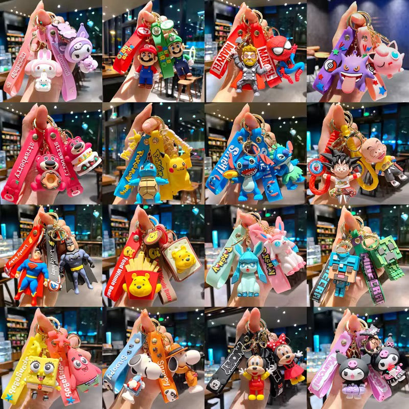 Variety rubber Keychains- Random characters